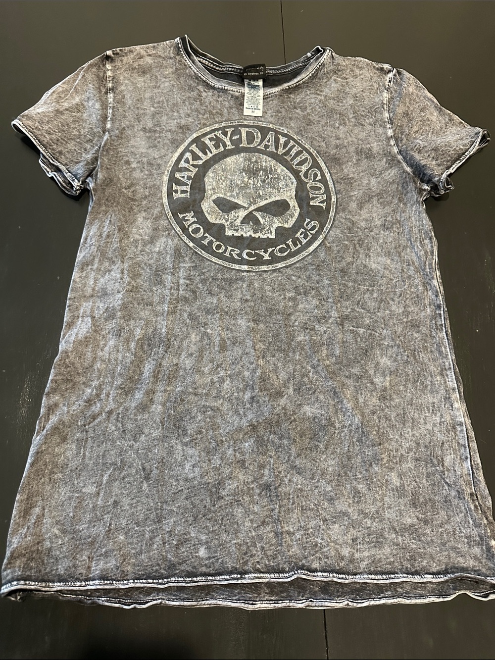 Harley-Davidson Black and Gray Skull Logo Tee